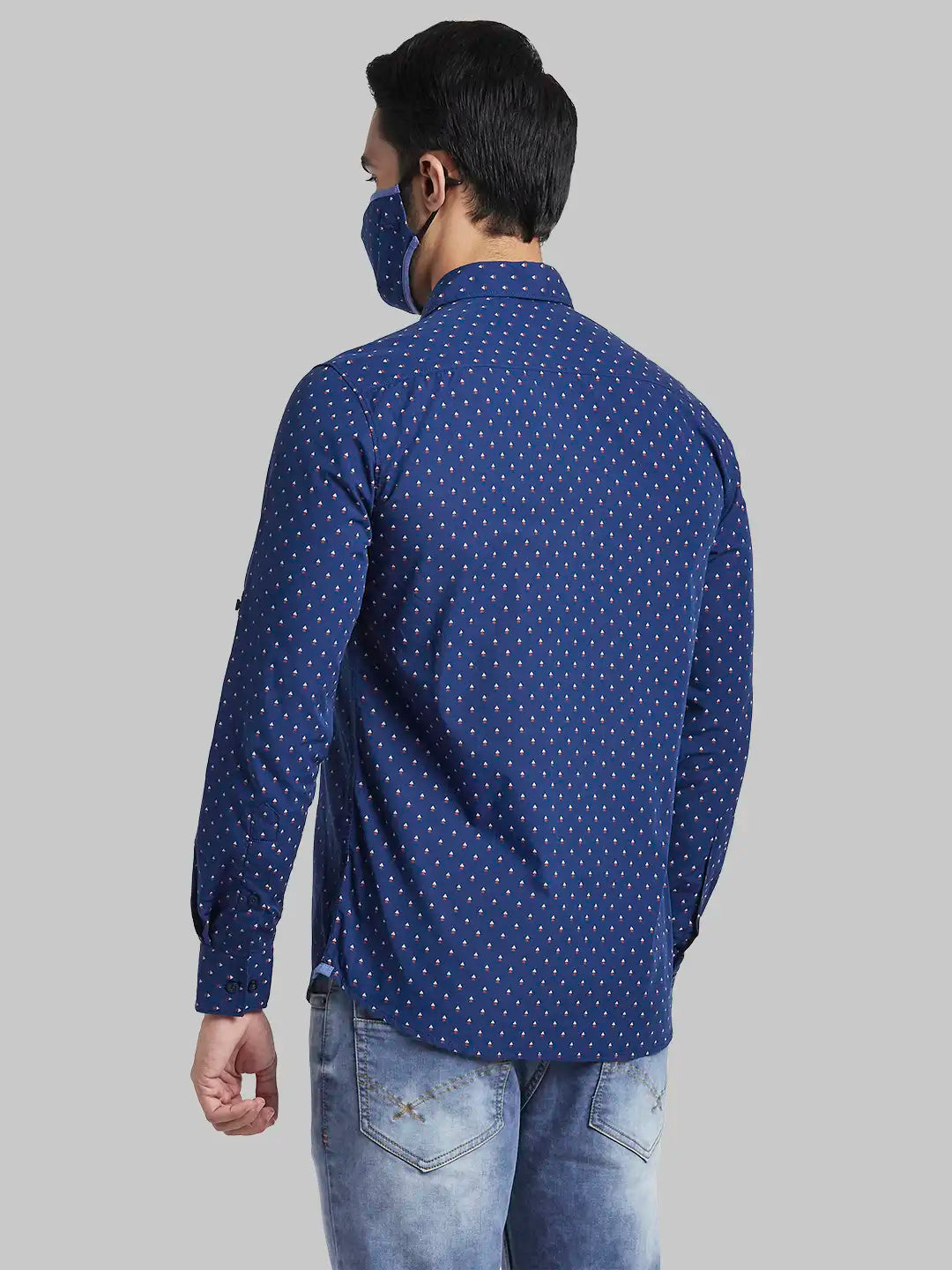Men Slim Fit Dark Red Shirt