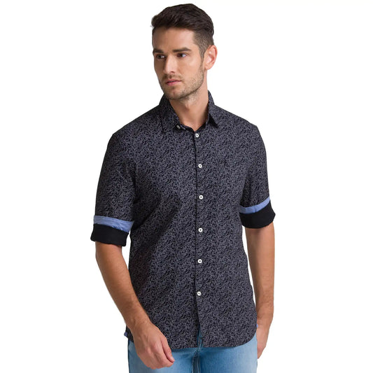 Men Slim Fit Medium Brown Shirt