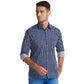 Men Slim Fit Dark Blue Shirt