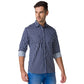 Men Slim Fit Dark Blue Shirt