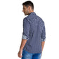 Men Slim Fit Dark Blue Shirt
