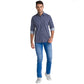 Men Slim Fit Dark Blue Shirt