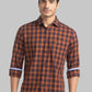 Men Slim Fit Dark Red Shirt