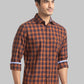 Men Slim Fit Dark Red Shirt