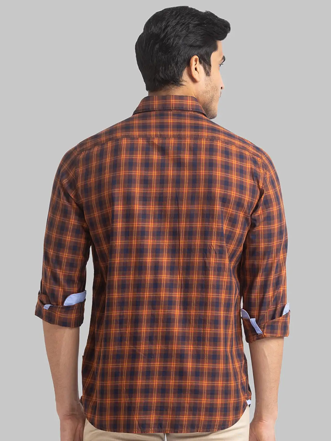 Men Slim Fit Dark Red Shirt