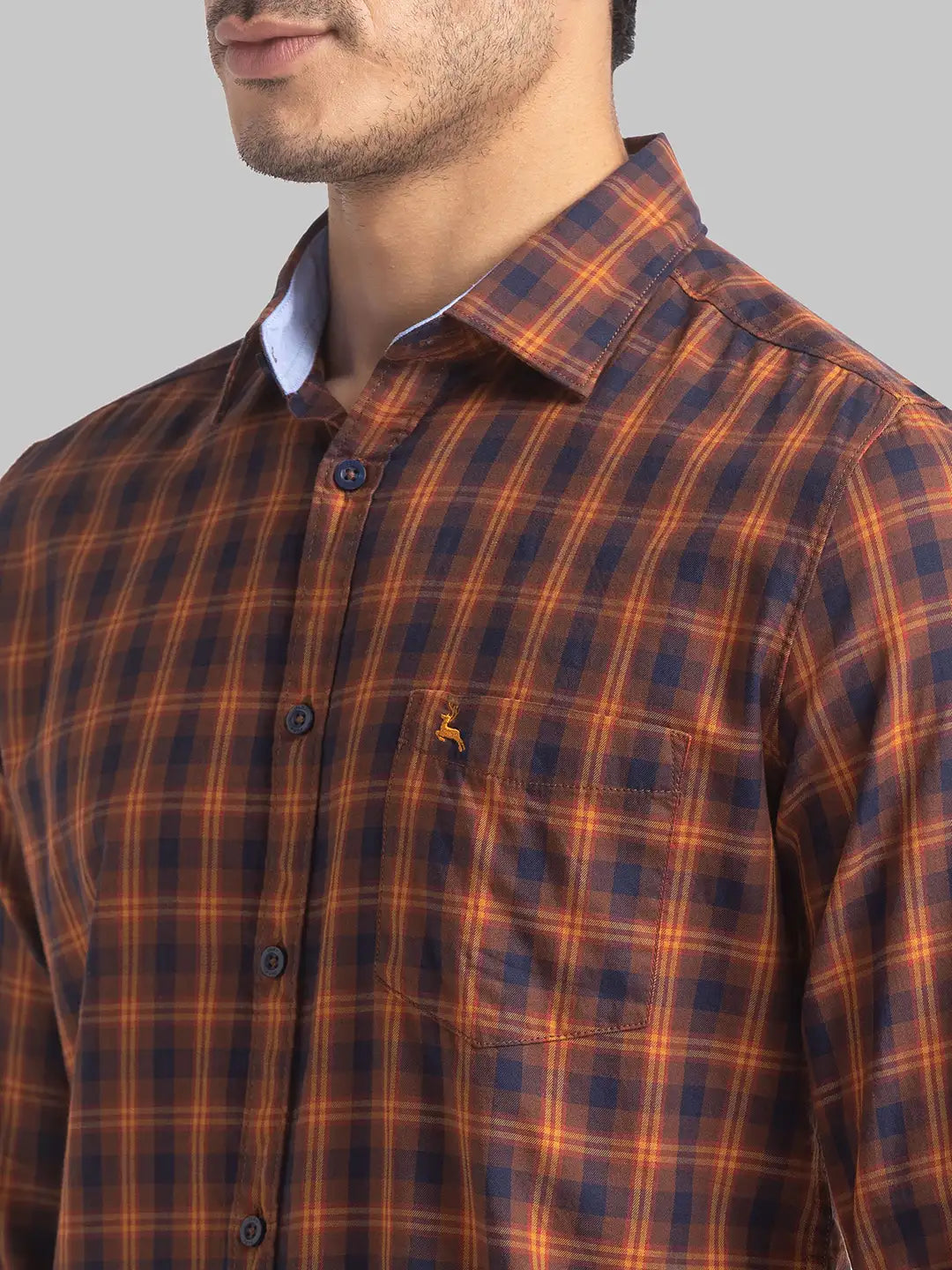 Men Slim Fit Dark Red Shirt