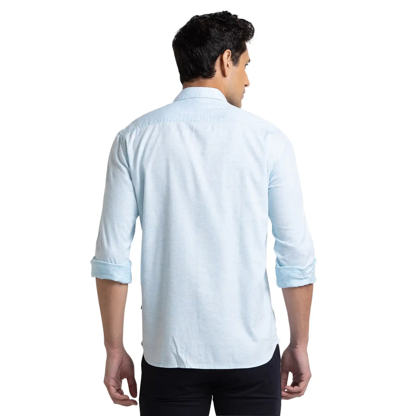 Men Slim Fit Pink Shirt