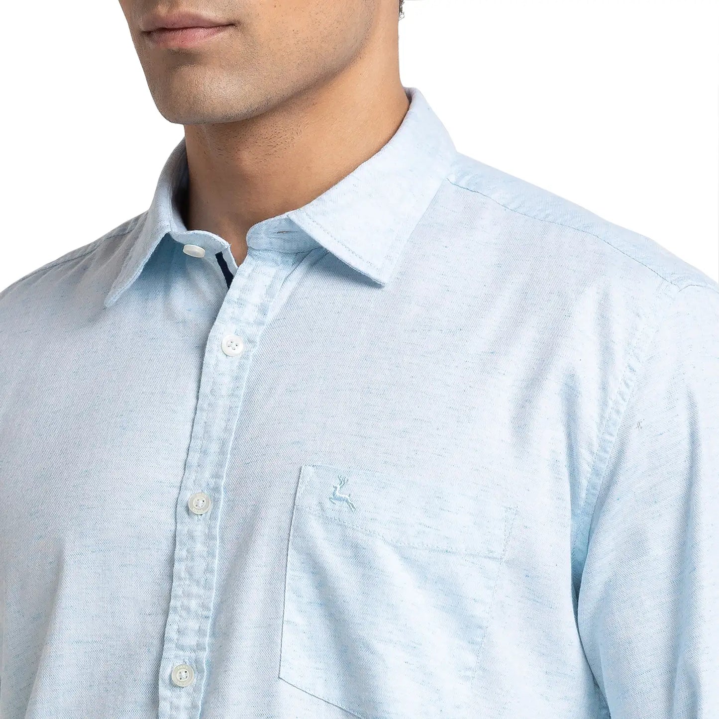 Men Slim Fit Pink Shirt