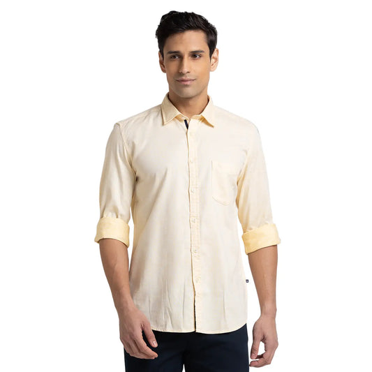 Men Regular Fit Light Green Shirt