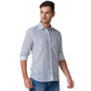 Men Slim Fit Dark Blue Shirt
