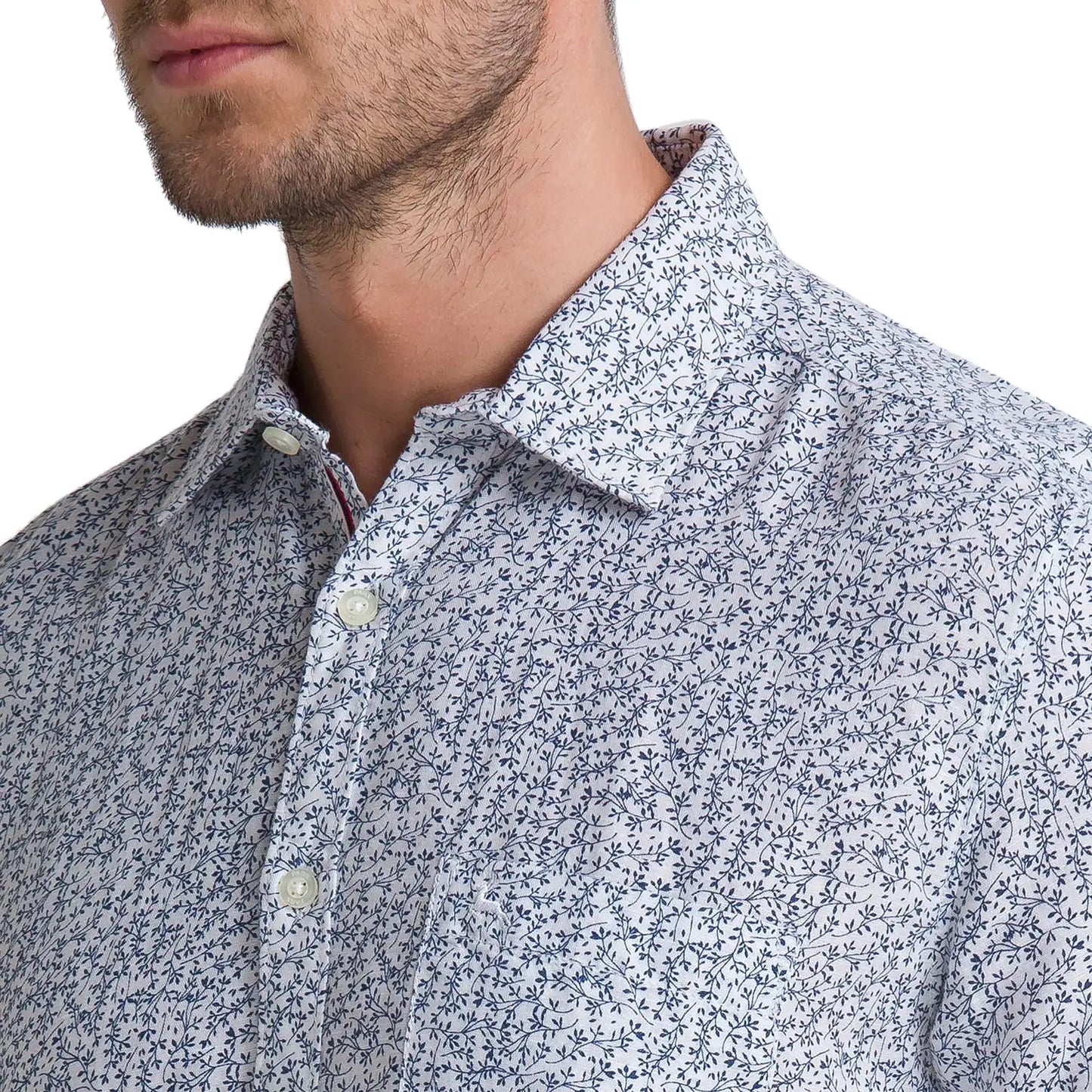 Men Slim Fit Dark Blue Shirt