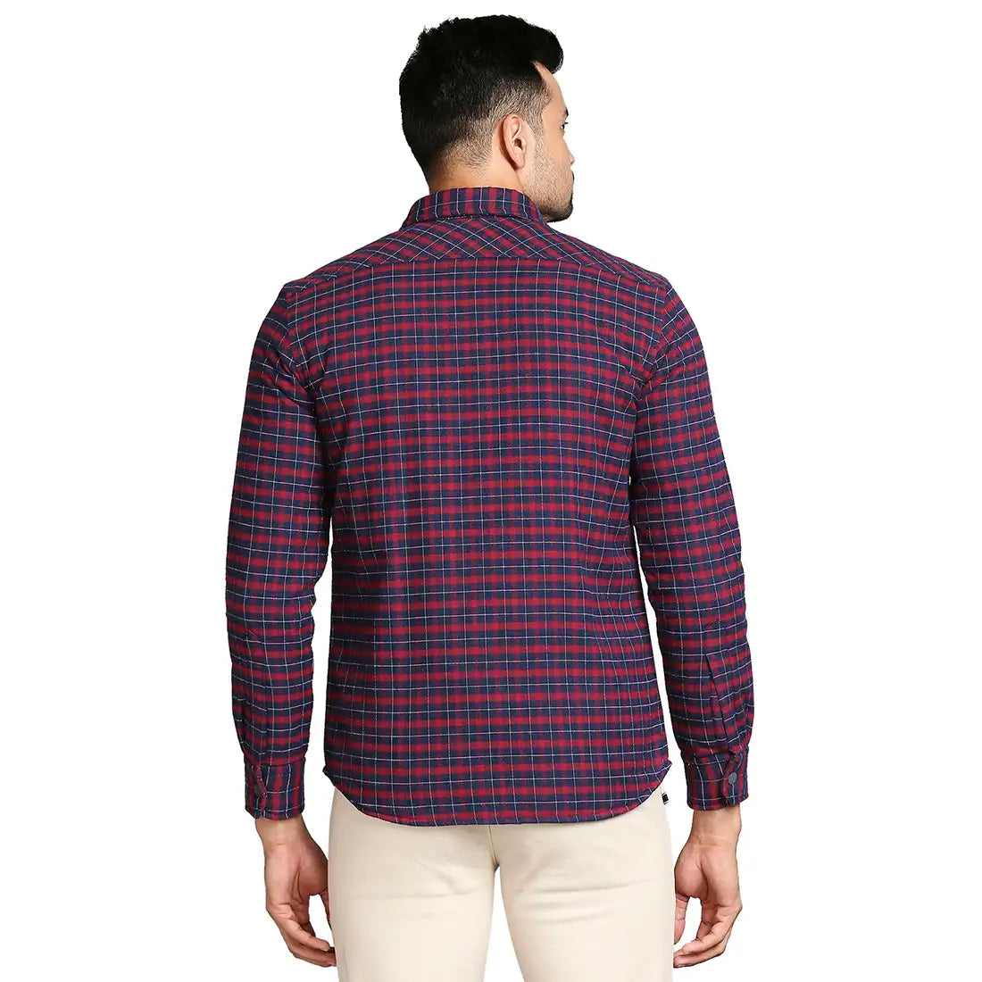 Men Slim Fit Dark Red Shirt