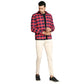 Men Slim Fit Dark Orange Shirt