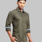 Men Slim Fit Dark Red Shirt