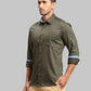 Men Slim Fit Dark Red Shirt