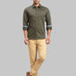 Men Slim Fit Dark Red Shirt