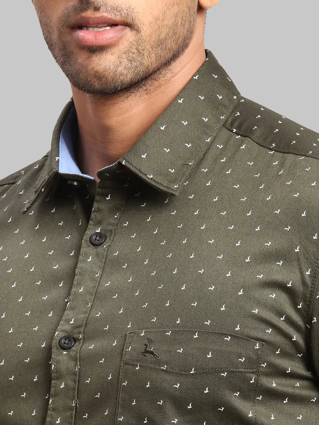 Men Slim Fit Dark Red Shirt