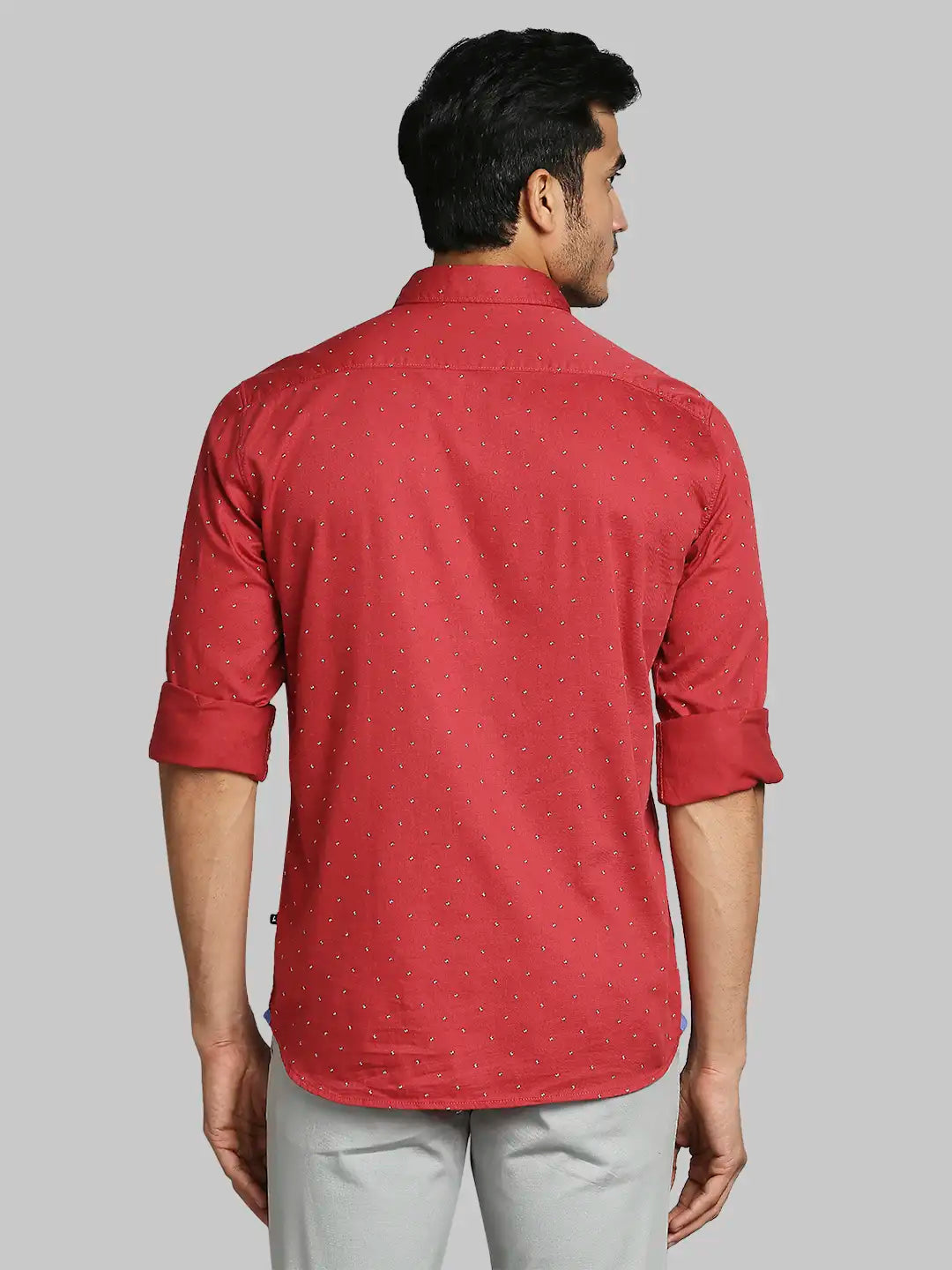 Men Slim Fit Dark Blue Shirt