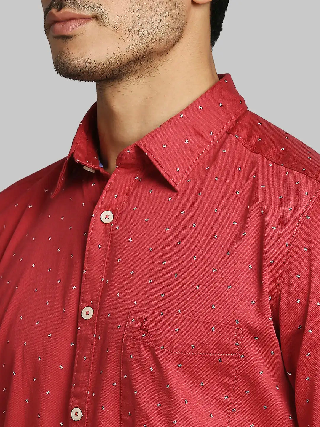 Men Slim Fit Dark Blue Shirt