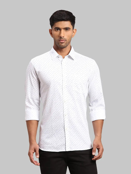 Men Slim Fit Dark Blue Shirt