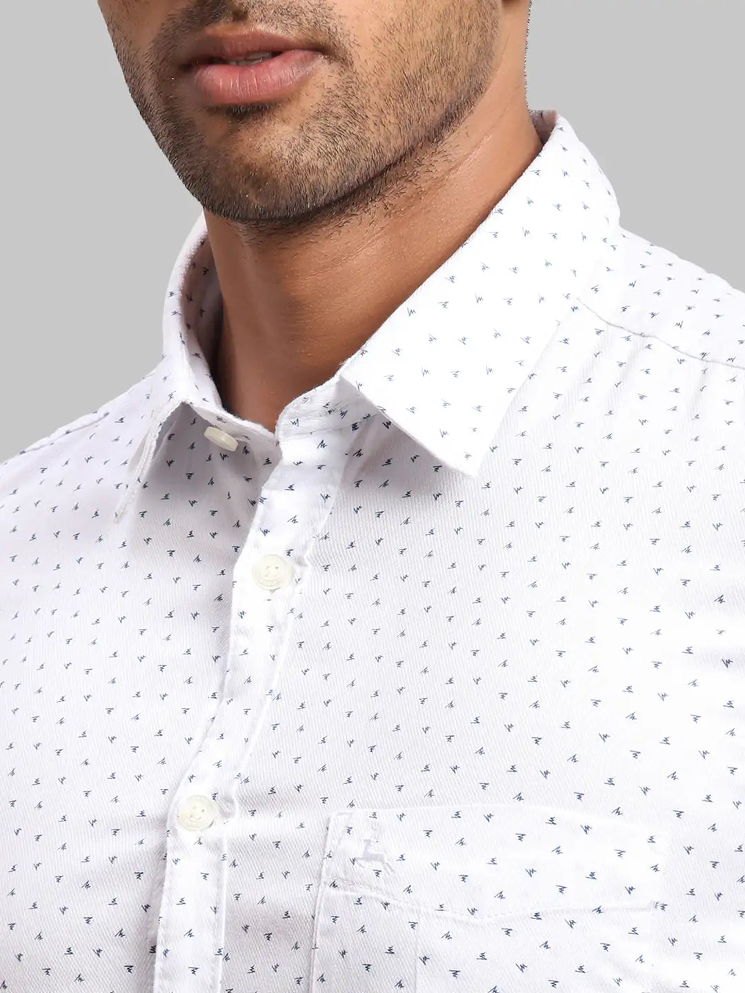 Men Slim Fit Dark Blue Shirt