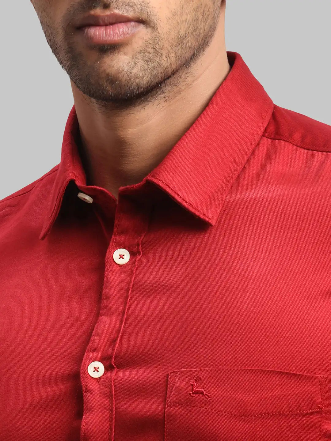 Men Slim Fit Dark Blue Shirt