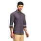 Men Slim Fit Dark Red Shirt