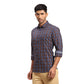 Men Slim Fit Dark Red Shirt