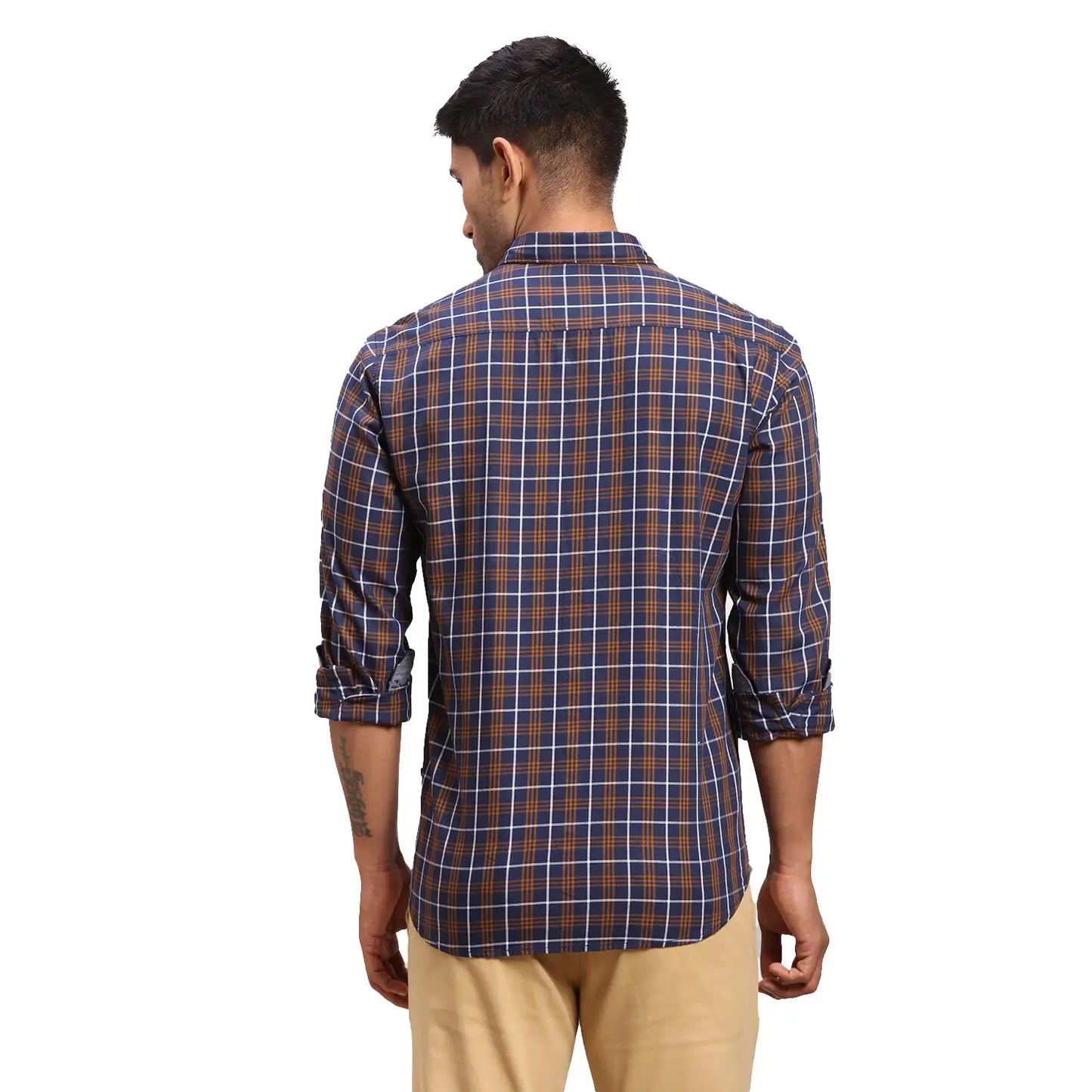 Men Slim Fit Dark Red Shirt