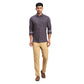 Men Slim Fit Dark Red Shirt