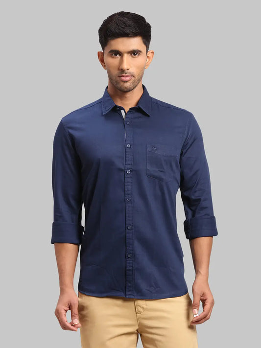 Men Slim Fit Medium Grey Shirt