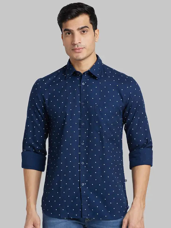 Men Slim Fit Pink Shirt
