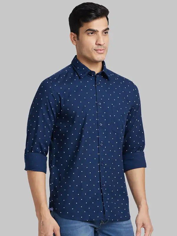 Men Slim Fit Pink Shirt