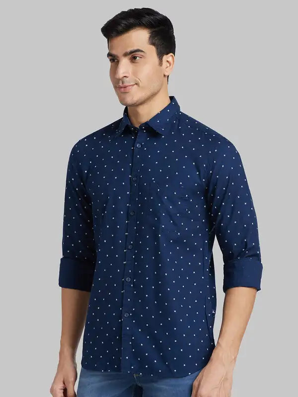 Men Slim Fit Pink Shirt