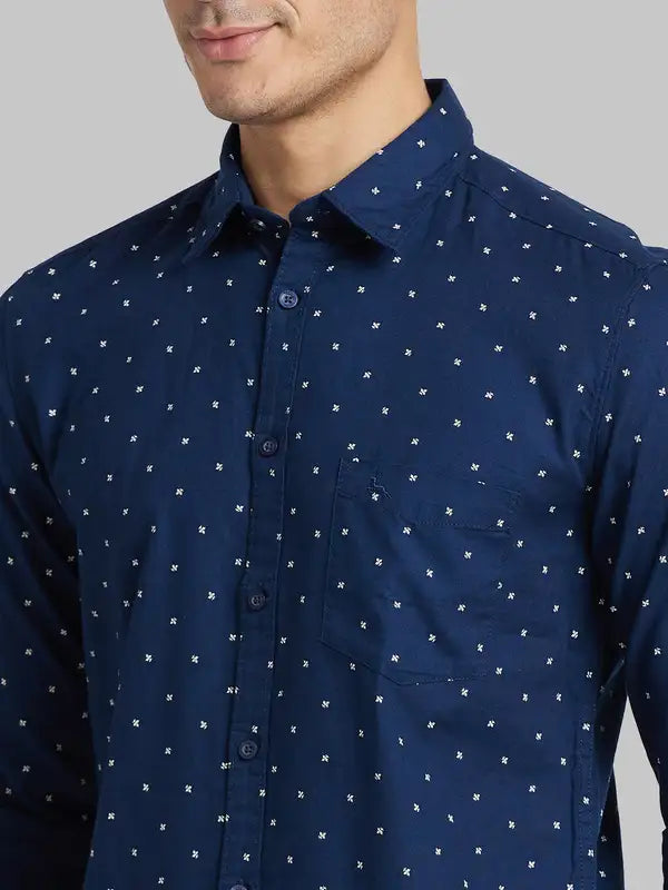 Men Slim Fit Pink Shirt