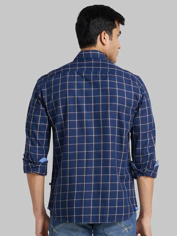 Men Tailored Fit Blue Polo