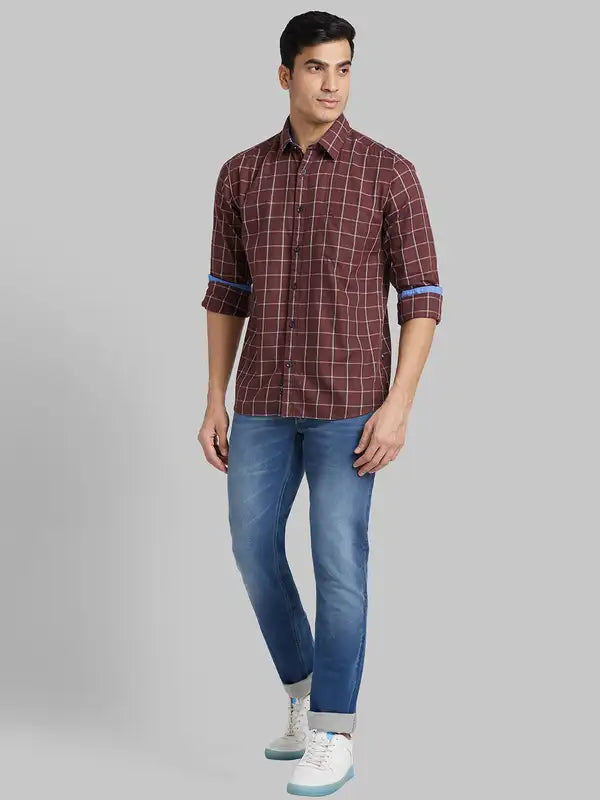 Men Slim Fit White Shirt