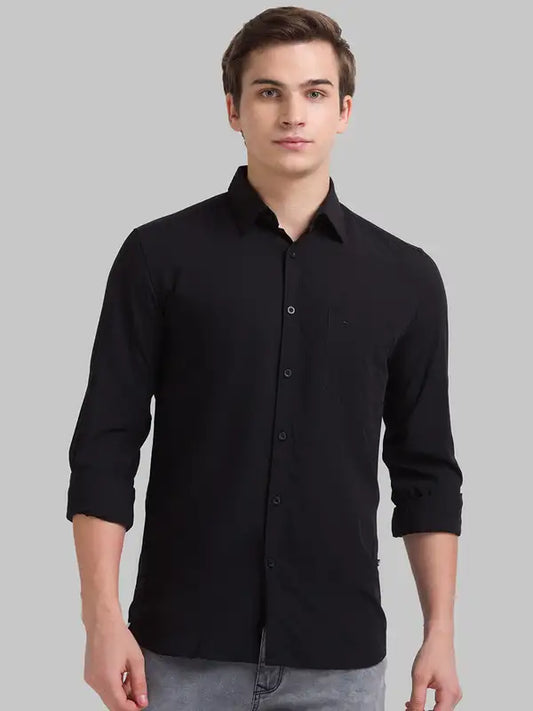 Men Slim Fit White Shirt