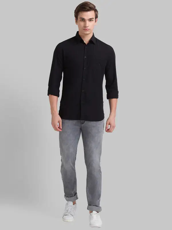 Men Slim Fit White Shirt