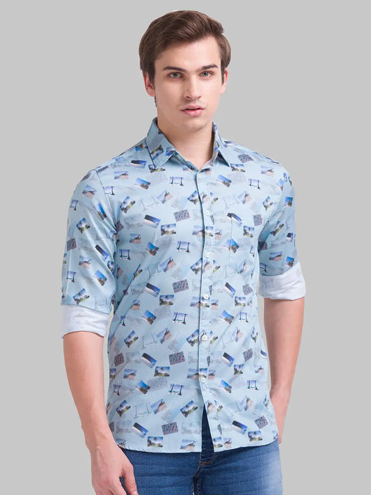 Men Slim Fit White Shirt