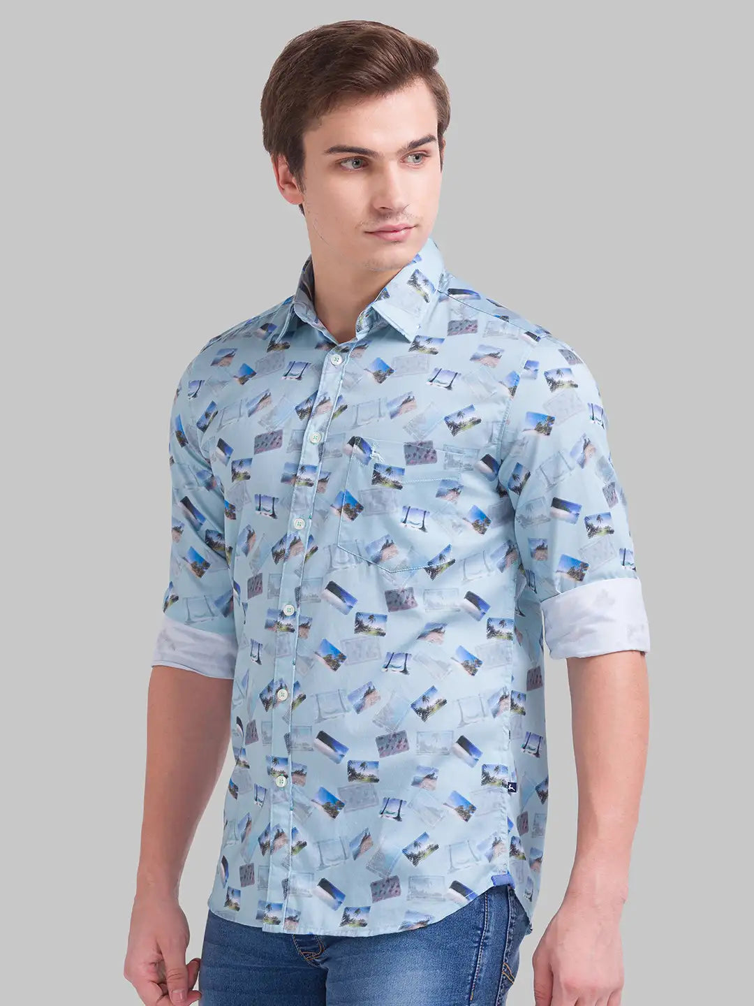 Men Slim Fit White Shirt