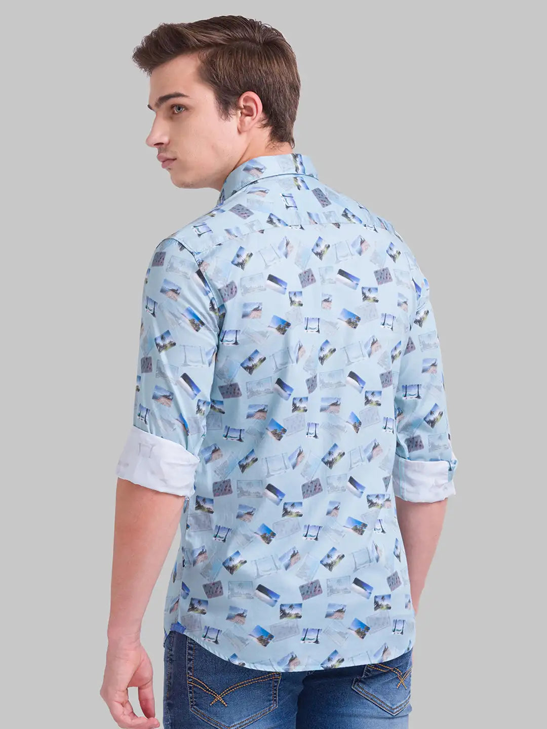 Men Slim Fit White Shirt