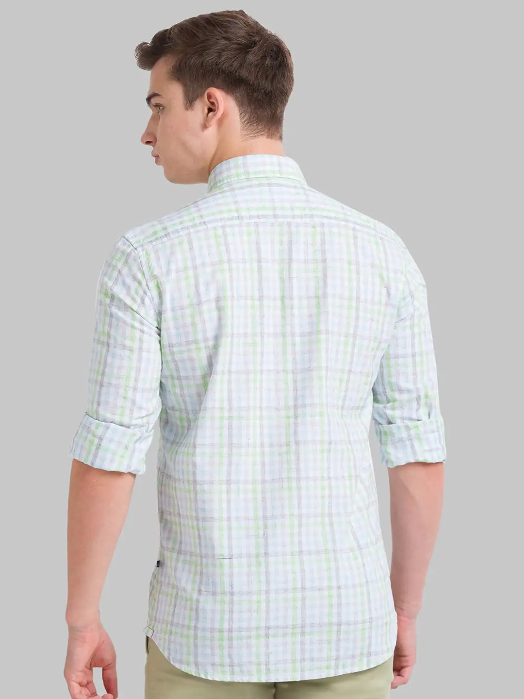 Men Slim Fit Medium Blue Shirt