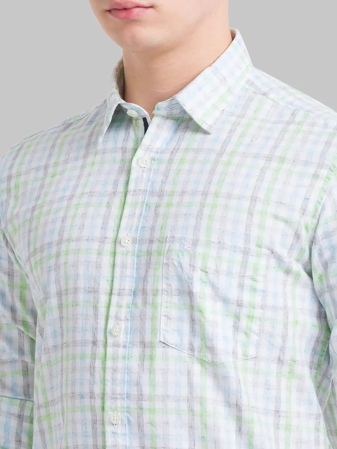 Men Slim Fit Medium Blue Shirt