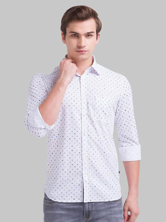 Men Slim Fit Blue Shirt