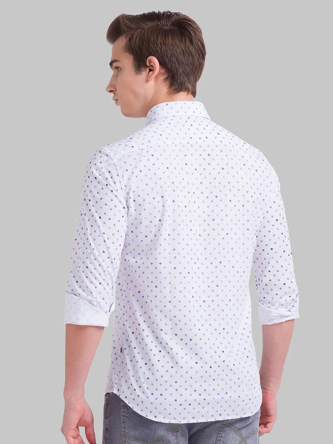 Men Slim Fit Blue Shirt