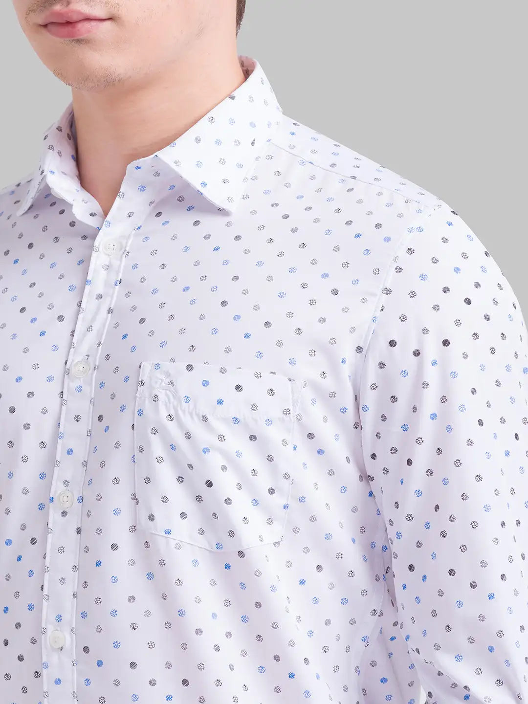 Men Slim Fit Blue Shirt