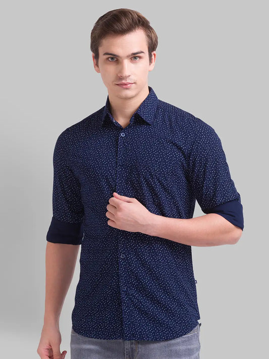Men Slim Fit White Shirt