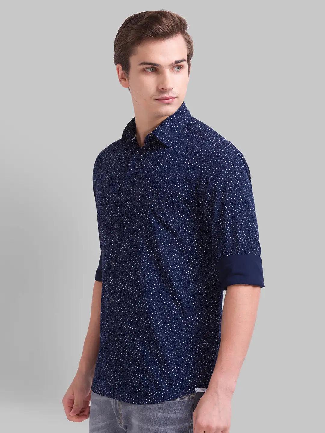 Men Slim Fit White Shirt