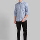 Men Slim Fit Medium Blue Shirt